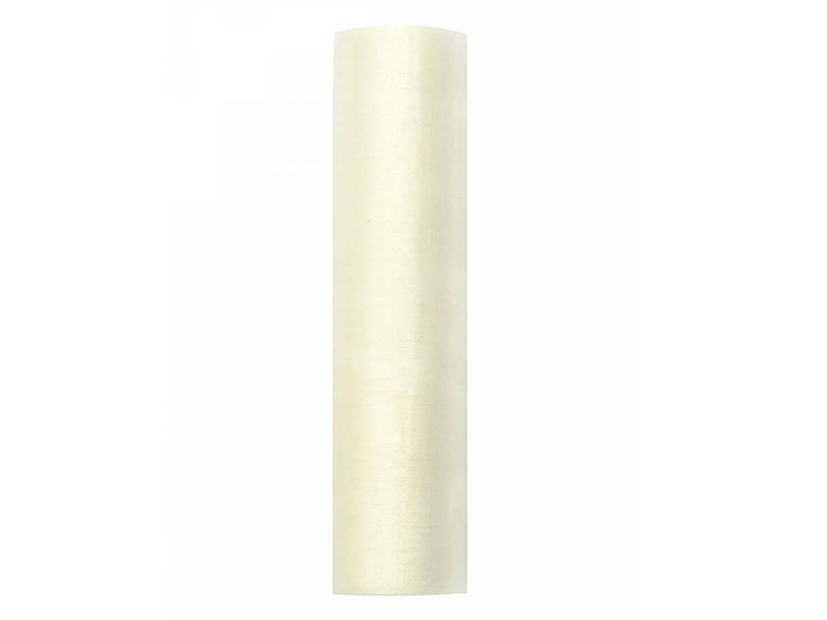 Organza gładka j. kremowy 0,16x9m ORP16-079J PartyDeco
